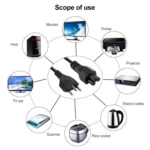3 Prong Style Brazil Notebook AC Power Cord, Length: 1.2m ( OD5.5 ) - Image 6