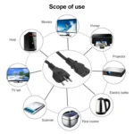 3 Prong Style Brazil AC Power Cord, Length: 1.2m ( OD5.5 ) - Image 6