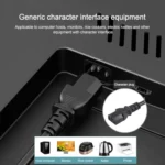 EU Plug Computer PC Power Cord 3 Pin Cable, Length: 1.8m - Image 9