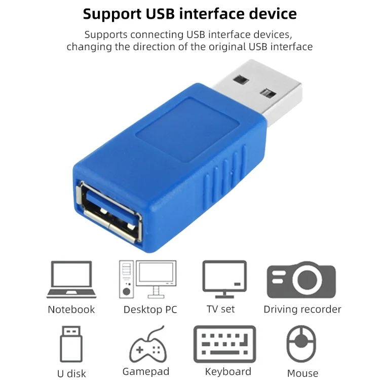 S-PC-1013A_3.webp USB 3.0 AM to USB 3.0 AF Cable Adapter (Blue) - Image 4
