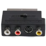 Scart Male to Female with Composite AV + S-Video Sockets(Black) - Image 3