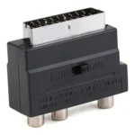 Scart Male to Female with Composite AV + S-Video Sockets(Black) - Image 4