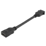 18cm 19 Pin Female to Female HDMI Cable(Black) - Image 2