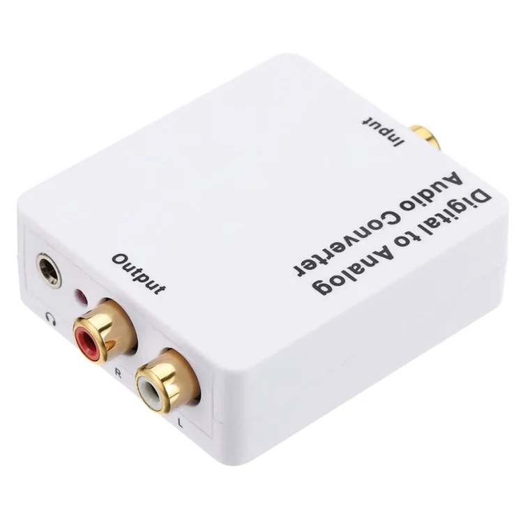 S-PC-1240_2.webp Digital to Analog Audio Converter / Mini Audio Decoder, Size: 72 x 55 x 20mm(White) - Image 3