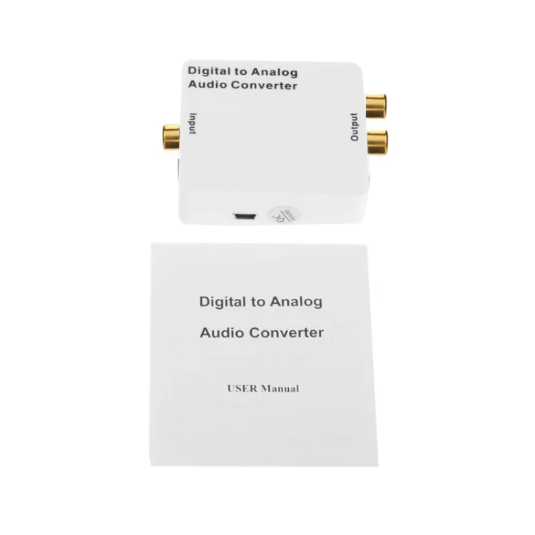S-PC-1240_4.webp Digital to Analog Audio Converter / Mini Audio Decoder, Size: 72 x 55 x 20mm(White) - Image 5