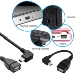 90 Degree Mini USB Male to USB 2.0 AF Adapter Cable with OTG Function, Length: 13cm(Black) - Image 6
