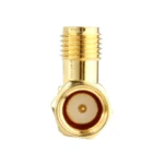 Gold Plated SMA Female to SMA Male Adapter with 90 Degree Angle - Image 4