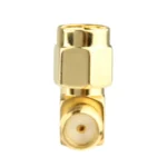 Gold Plated SMA Female to SMA Male Adapter with 90 Degree Angle - Image 5