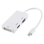 3 in 1 Mini DisplayPort Male to HDMI + VGA + DVI Female Adapter Converter for Mac Book Pro Air, Cable Length: 18cm - Image 2