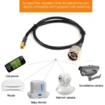 N Male to RP-SMA Converter Cable, Length: 100cm(Black) - Image 4