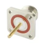 Coaxial RF N Female Adapter with Square Plate(Silver) - Image 3