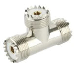 UHF Female to 2 x UHF Female Adapter(Silver) - Image 2
