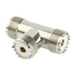 UHF Female to 2 x UHF Female Adapter(Silver) - Image 4