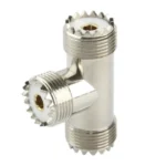 UHF Female to 2 x UHF Female Adapter(Silver) - Image 5