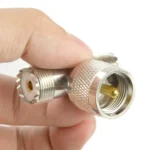 UHF Male to 2 x UHF Female Adapter(Silver) - Image 5