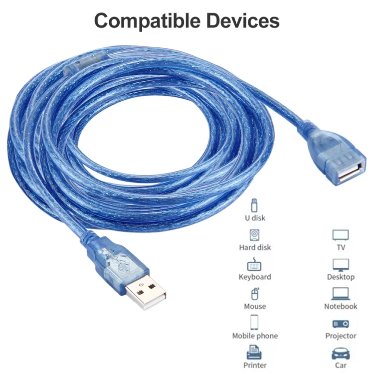S-PC-2193_2.webp High Speed Transmission USB 2.0 AM to AF Extension Cable, Length: 10m - Image 3