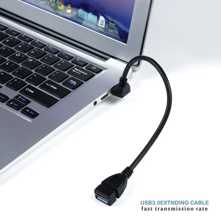S-PC-2214_4.webp USB 3.0 Down Angle 90 degree  Extension Cable Male to Female Adapter Cord, Length: 15cm - Image 5