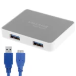 CR-H302 Mirror Surface 4 Ports USB 3.0 Super Speed 5Gbps HUB + 60cm USB 3.0 Transmission Cable - Image 2