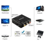 HDV-M610 Mini Size Full HD 1080P HDMI to AV/CVBS Video Converter Adapter(Black) - Image 5