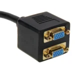 30cm DVI 24+5 Pin Male to 2 VGA Female Splitter Cable - Image 3