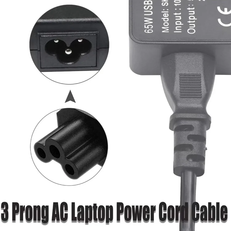 S-PC-2904_4.webp High Quality 3 Prong Style US Notebook AC Power Cord, Length: 1.8m - Image 5