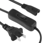 2 Prong Style US Plug AC Power Cord with 304 Switch, Length: 1.5m - Image 2