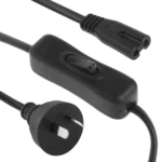 2 Prong Style UK Plug AC Power Cord with 304 Switch, Length: 1.2m - Image 2