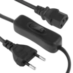 3 Prong Style AC Power Cord with 304 Switch, Length: 1.2m - Image 2