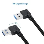USB 3.0 Right Angle 90 Degree Extension Cable Male to Female Adapter Cord, Length: 18cm - Image 3