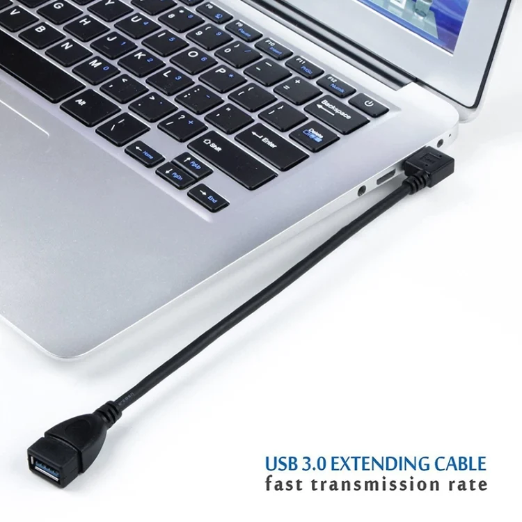 S-PC-3210_5.webp USB 3.0 Right Angle 90 Degree Extension Cable Male to Female Adapter Cord, Length: 18cm - Image 6