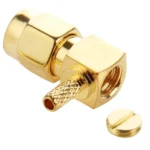 10 PCS Gold Plated Crimp SMA Male Plug 90 Degree Right Angle RF Connector Adapter for RG174 / RG316 / RG179 Cable - Image 2