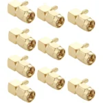 10 PCS Gold Plated Crimp SMA Male Plug 90 Degree Right Angle RF Connector Adapter for RG174 / RG316 / RG179 Cable - Image 4