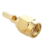 10 PCS Gold Plated Crimp SMA Male Straight Connector Adapter for RG174 / RG188 / RG316 / LMR100 Cable - Image 3