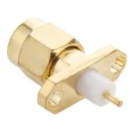 10 PCS Gold Plated SMA Male 2 Holes Panel Mount Short Dielectric Solder Connector Adapter - Image 3