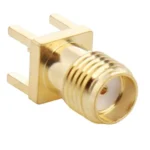 10 PCS Gold Plated SMA Female Panel Mount PCB Square Equally RF Connector Adapter - Image 2