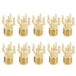 10 PCS Gold Plated SMA Female Panel Mount PCB Square Equally RF Connector Adapter - Image 4