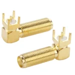 10 PCS Gold Plated SMA Female Right Angle 90 Degrees Panel PCB Mount 4.0mm Square Connector Adapter - Image 3