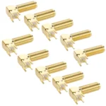 10 PCS Gold Plated SMA Female Right Angle 90 Degrees Panel PCB Mount 4.0mm Square Connector Adapter - Image 4