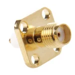 10 PCS Gold Plated SMA Female 4 Holes Chassis Panel Mount Extended Dielectric Solder Connector Adapter - Image 2