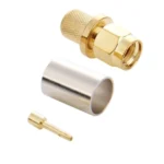 10 PCS LMR300 5D-FB Gold Plated RP-SMA Male Plug Pin Crimp RF Connector Adapter - Image 2