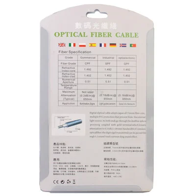 S-PC-4101_4.webp Digital Audio Optical Fiber Toslink Cable, Length: 1.5m, OD: 4.0mm (Gold Plated) - Image 6