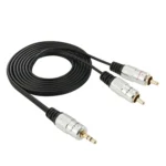 3.5mm Jack Stereo to 2 RCA Male Audio Cable, Length: 1.5m - Image 2