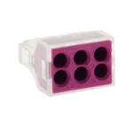 10 PCS 6 Pin Junction Box Push-in Wire Connector for Sectional Area 1-2.5 Square Millimeter Hard Wire - Image 2