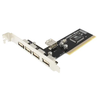 S-PCD-1004_1.webp USB 2.0 4+1 Ports PCI Card(Black) - Image 2