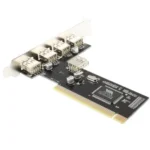 USB 2.0 4+1 Ports PCI Card(Black) - Image 3