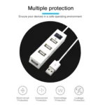4 Ports USB HUB 2.0 USB Splitter Adapter with Switch - Image 6