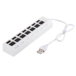 7 Ports USB Hub 2.0 USB Splitter High Speed 480Mbps with ON/OFF Switch / 7 LEDs - Image 3