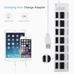 7 Ports USB Hub 2.0 USB Splitter High Speed 480Mbps with ON/OFF Switch / 7 LEDs - Image 7