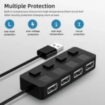 4 Ports USB 2.0 HUB with 4 Switch - Image 4