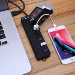 7 Ports USB 3.0 Hub with Individual Switches for each Data Transfer Ports(Black) - Image 7